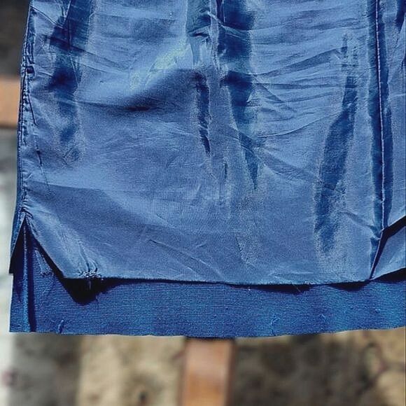 Vtg 60s blue 100% wool pencil skirt - Picture 10 of 14